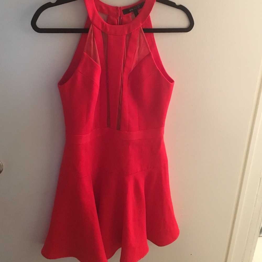 Red BCBG dress